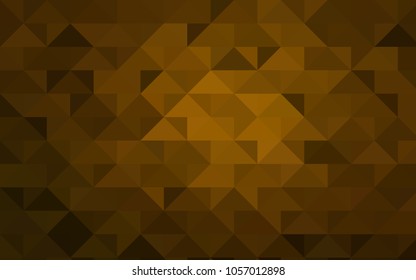 Dark Orange vector polygon abstract template. Modern geometrical abstract illustration with gradient. A new texture for your design.