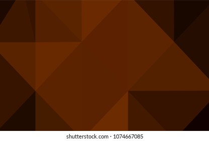 Dark Orange vector polygon abstract background. Creative geometric illustration in Origami style with gradient. The template for cell phone's backgrounds.