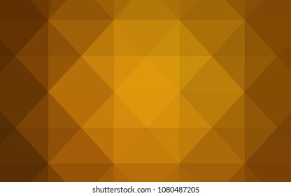 Dark Orange vector polygon abstract background. Triangular geometric sample with gradient.  New template for your brand book.
