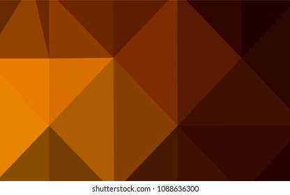 Dark Orange vector polygon abstract backdrop. Colorful illustration in abstract style with gradient. A new texture for your design.