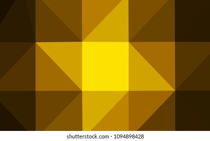 Dark Orange vector polygon abstract background. A completely new color illustration in a  polygonal style. Brand-new design for your business.