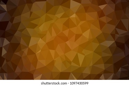 Dark Orange vector polygon abstract backdrop. Creative illustration in halftone style with triangles. New template for your brand book.