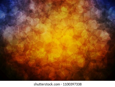 Dark Orange vector polygon abstract template. Brand new colored illustration in blurry style with gradient. A completely new template for your business design.