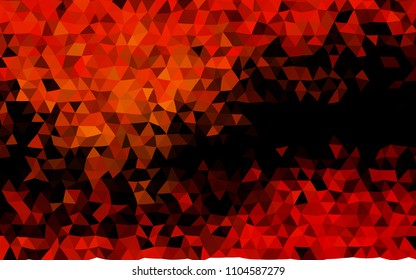 Dark Orange vector polygon abstract pattern. Shining colored illustration in a Brand new style. A new texture for your design.