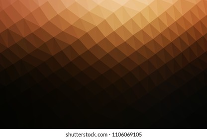Dark Orange vector polygon abstract layout. An elegant bright illustration with gradient. A completely new template for your business design.