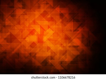 Dark Orange vector polygon abstract polygon abstract. Glitter abstract illustration with an elegant design. The elegant pattern can be used as part of a brand book.