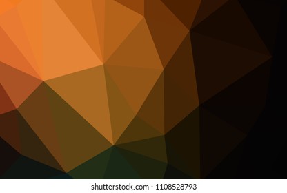 Dark Orange vector polygon abstract layout. Modern abstract illustration with triangles. Polygonal design for your web site.