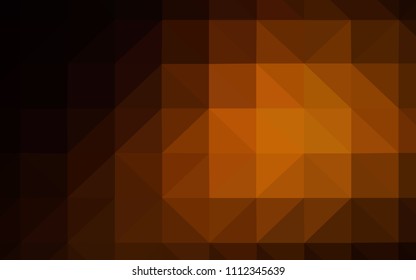 Dark Orange vector polygon abstract layout. A sample with polygonal shapes. New template for your brand book.