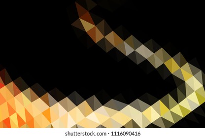 Dark Orange vector polygon abstract background. Geometric illustration in Origami style with gradient.  Triangular pattern for your business design.