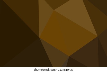 Dark Orange vector polygon abstract backdrop. A sample with polygonal shapes. Brand new style for your business design.