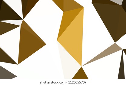Dark Orange vector polygon abstract background. A sample with polygonal shapes. A completely new design for your leaflet.
