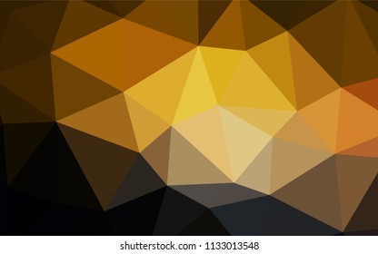 Dark Orange vector polygon abstract backdrop. Modern abstract illustration with triangles. Pattern for a brand book's backdrop.