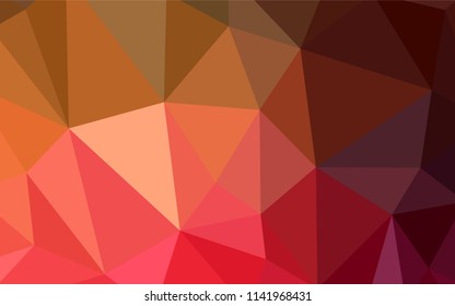 Dark Orange vector polygon abstract background. Creative geometric illustration in Origami style with gradient. Brand new design for your business.