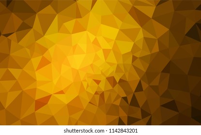 Dark Orange vector polygon abstract layout. Shining colorful illustration with triangles. Triangular pattern for your design.