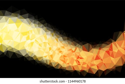 Dark Orange vector polygon abstract backdrop. Brand new colored illustration in blurry style with gradient. The polygonal design can be used for your web site.