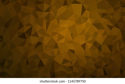 Dark Orange vector polygon abstract layout. Colorful abstract illustration with triangles. Triangular pattern for your design.