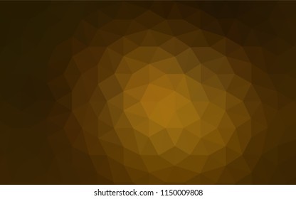 Dark Orange vector polygon abstract layout. A sample with polygonal shapes. A new texture for your web site.