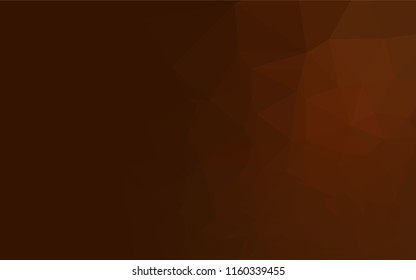 Dark Orange vector polygon abstract background. Glitter abstract illustration with an elegant design. The elegant pattern can be used as part of a brand book.