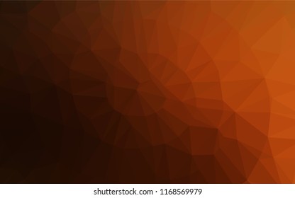Dark Orange vector polygon abstract backdrop. A completely new color illustration in a vague style. The best triangular design for your business.