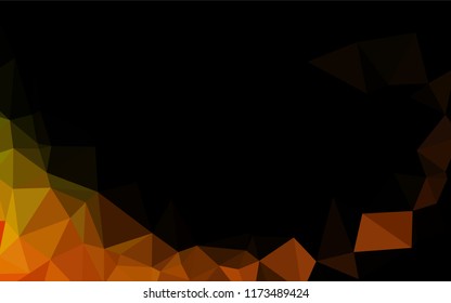 Dark Orange vector polygon abstract layout. A completely new color illustration in a vague style. The textured pattern can be used for background.