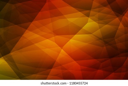 Dark Orange vector polygon abstract layout. A completely new color illustration in a polygonal style. A completely new design for your leaflet.