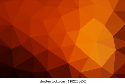 Dark Orange vector polygon abstract backdrop. Creative illustration in halftone style with gradient. The elegant pattern can be used as part of a brand book.
