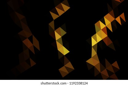 Dark Orange vector polygon abstract layout. Geometric illustration in Origami style with gradient.  A completely new template for your business design.