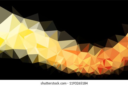 Dark Orange vector polygon abstract layout. A sample with polygonal shapes. Triangular pattern for your business design.