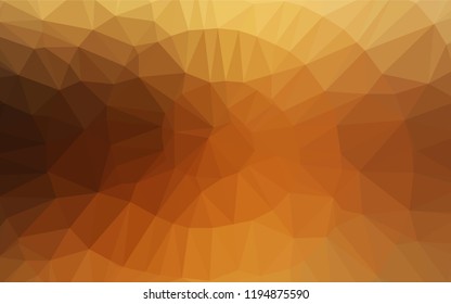 Dark Orange vector polygon abstract backdrop. An elegant bright illustration with gradient. A completely new template for your business design.