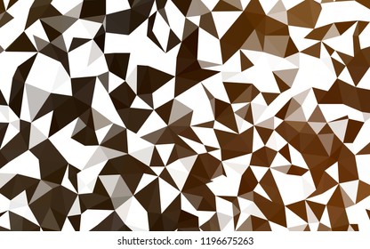 Dark Orange vector polygon abstract backdrop. Triangular geometric sample with gradient.  New template for your brand book.