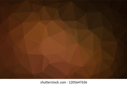 Dark Orange vector polygon abstract layout. A vague abstract illustration with gradient. The textured pattern can be used for background.
