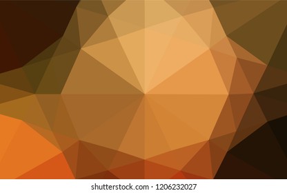 Dark Orange vector polygon abstract backdrop. Glitter abstract illustration with an elegant design. A completely new design for your business.