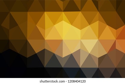 Dark Orange vector polygon abstract backdrop. A sample with polygonal shapes. A new texture for your web site.
