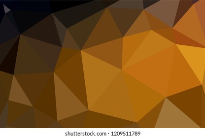 Dark Orange vector polygon abstract backdrop. Modern abstract illustration with triangles. A completely new design for your leaflet.