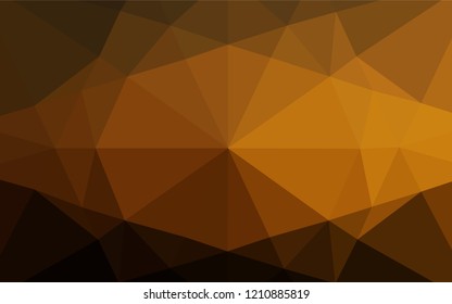 Dark Orange vector polygon abstract backdrop. Shining illustration, which consist of triangles. The template can be used as a background for cell phones.