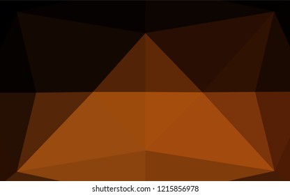 Dark Orange vector polygon abstract backdrop. Brand new colored illustration in blurry style with gradient. The completely new template can be used for your brand book.