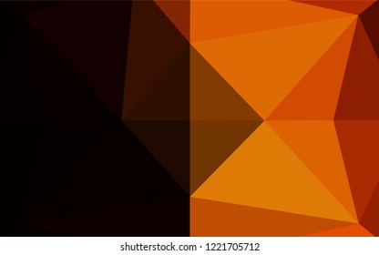 Dark Orange vector polygon abstract background. An elegant bright illustration with gradient. The elegant pattern can be used as part of a brand book.