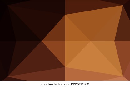Dark Orange vector polygon abstract background. Colorful illustration in abstract style with gradient. A completely new template for your business design.