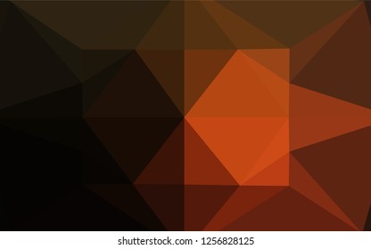 Dark Orange vector polygon abstract layout. Colorful abstract illustration with gradient. Brand new style for your business design.