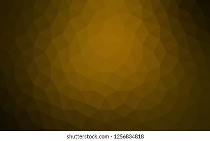Dark Orange vector polygon abstract backdrop. Elegant bright polygonal illustration with gradient. Template for cell phone's backgrounds.