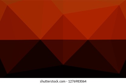 Dark Orange vector polygon abstract backdrop. A vague abstract illustration with gradient. A completely new design for your business.