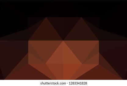Dark Orange vector polygon abstract background. An elegant bright illustration with gradient. The template can be used as a background for cell phones.