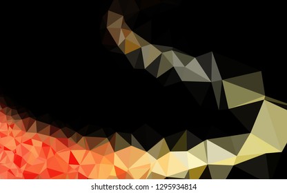 Dark Orange vector polygon abstract layout. Shining illustration, which consist of triangles. Brand new design for your business.