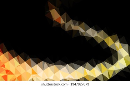 Dark Orange vector polygon abstract background. A sample with polygonal shapes. Completely new template for your business design.