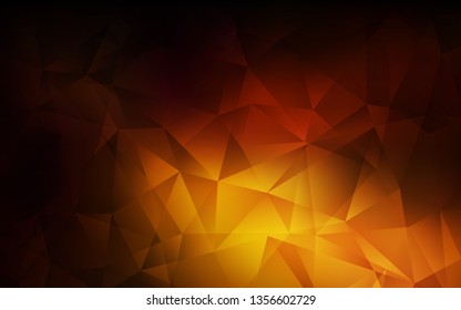 Dark Orange vector polygon abstract layout. Colorful abstract illustration with triangles. Pattern for a brand book's backdrop.