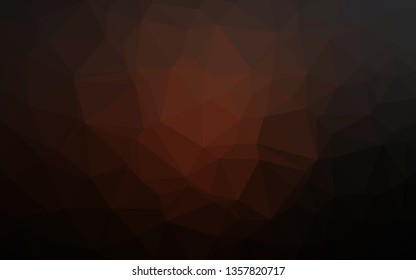 Dark Orange vector polygon abstract background. Glitter abstract illustration with an elegant design. New texture for your design.