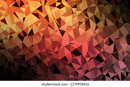 Dark Orange vector polygon abstract layout. Creative illustration in halftone style with gradient. Elegant pattern for a brand book.