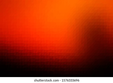 Dark Orange vector polygon abstract backdrop. A sample with polygonal shapes. Brand new design for your business.