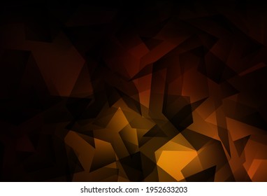 Dark Orange vector polygon abstract backdrop. Modern abstract illustration with triangles. Polygonal design for your web site.