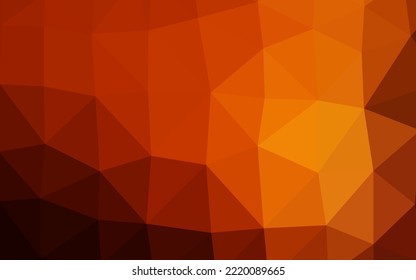 Dark Orange vector polygon abstract background. An elegant bright illustration with gradient. Template for your brand book.